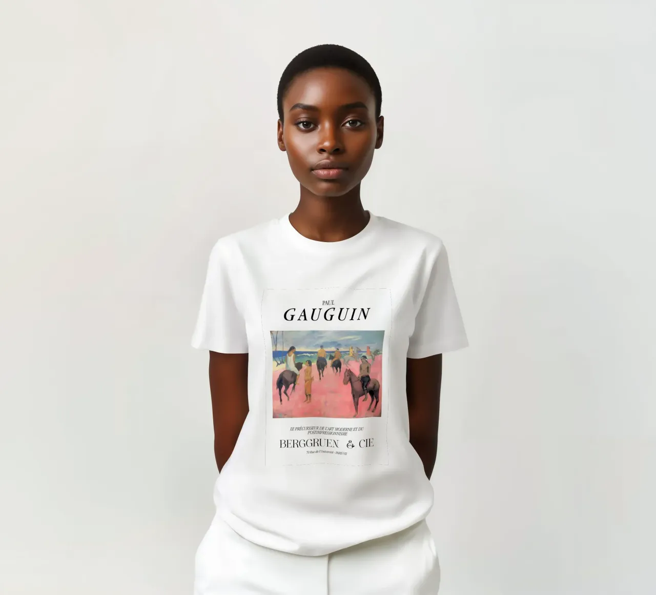 Paul Gauguin cavalieri sulla spiaggia Arte tropicale d'epoca t-shirt da NorwesClub