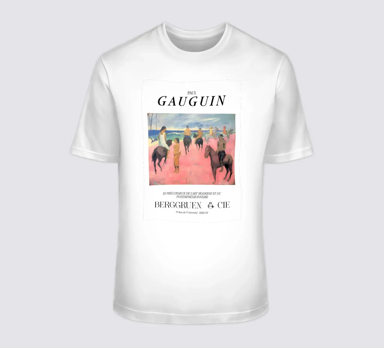 Paul Gauguin cavalieri sulla spiaggia Arte tropicale d'epoca t-shirt da NorwesClub
