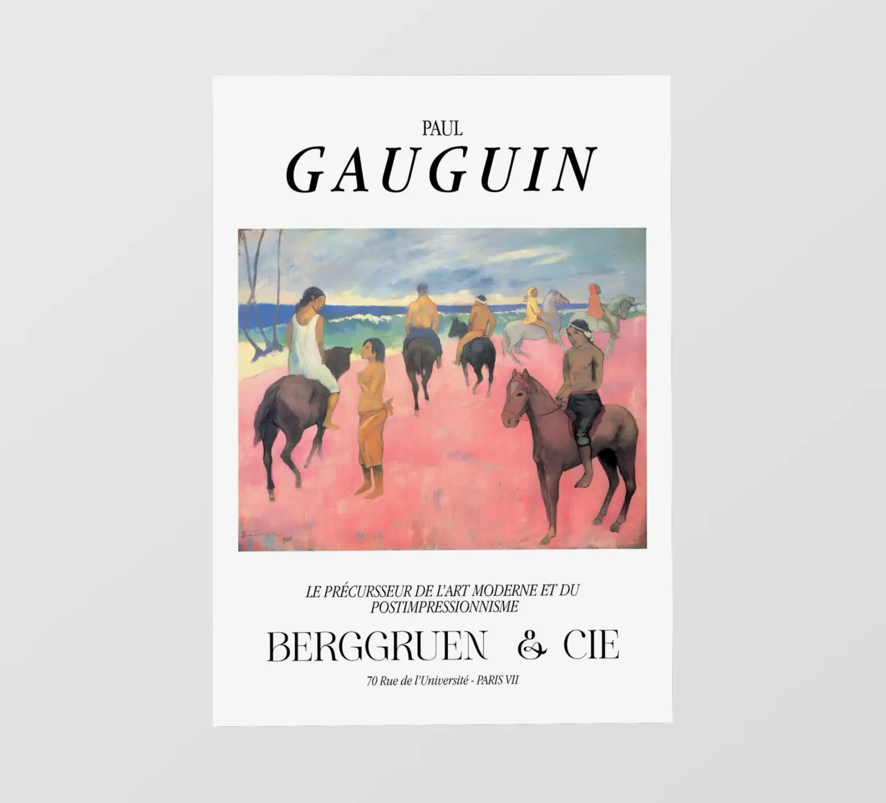 Paul Gauguin cavalieri sulla spiaggia Arte tropicale d'epoca pellicola backlit da NorwesClub