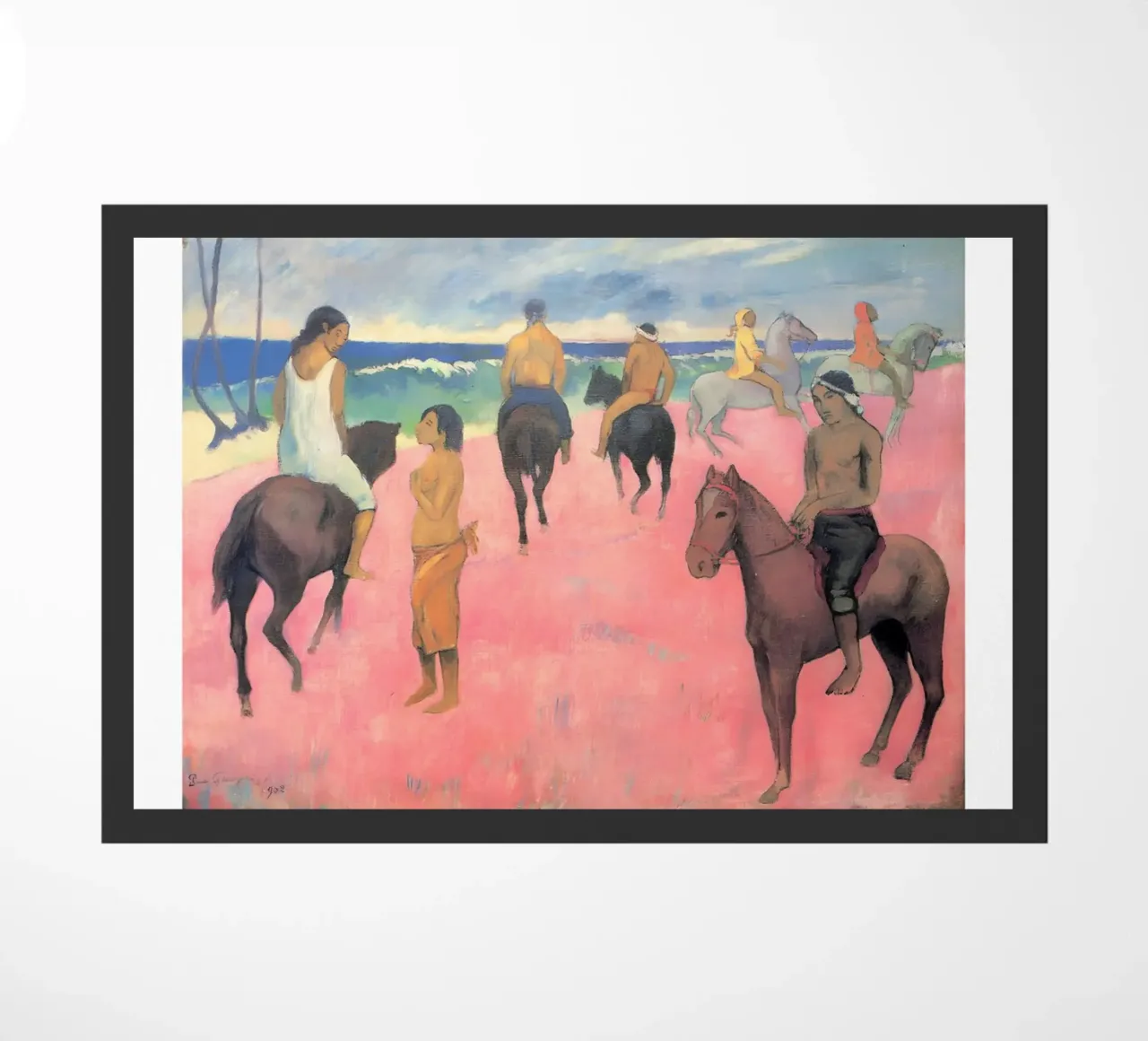 Paul Gauguin cavalieri sulla spiaggia Arte tropicale d'epoca zerbino da NorwesClub