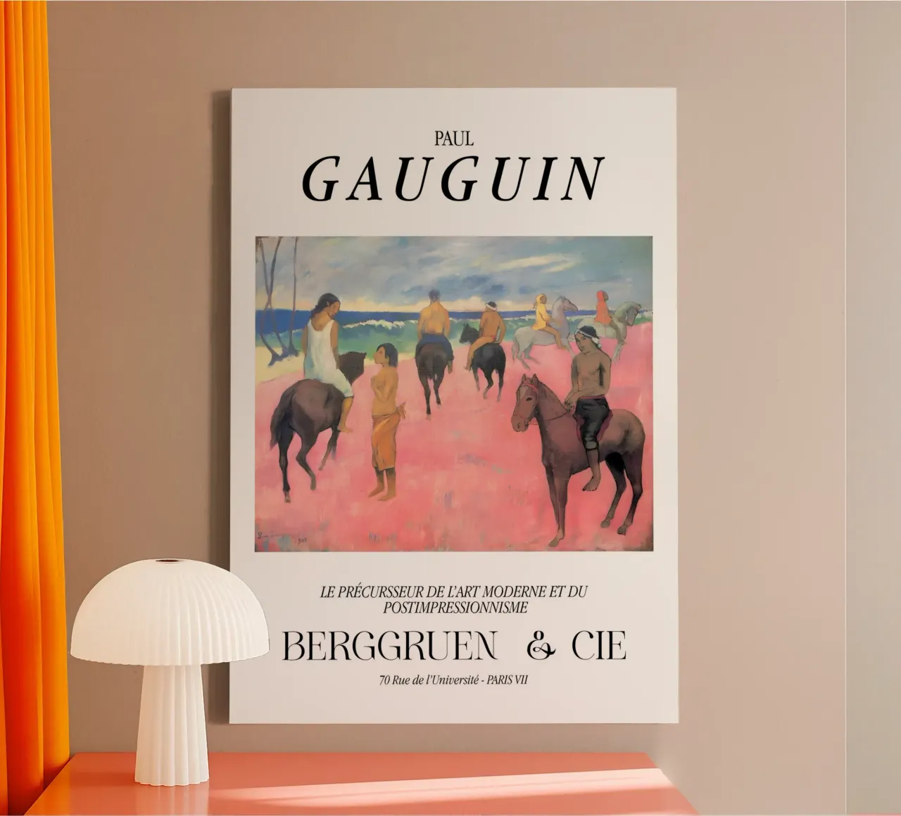 Paul Gauguin cavalieri sulla spiaggia Arte tropicale d'epoca tela da NorwesClub