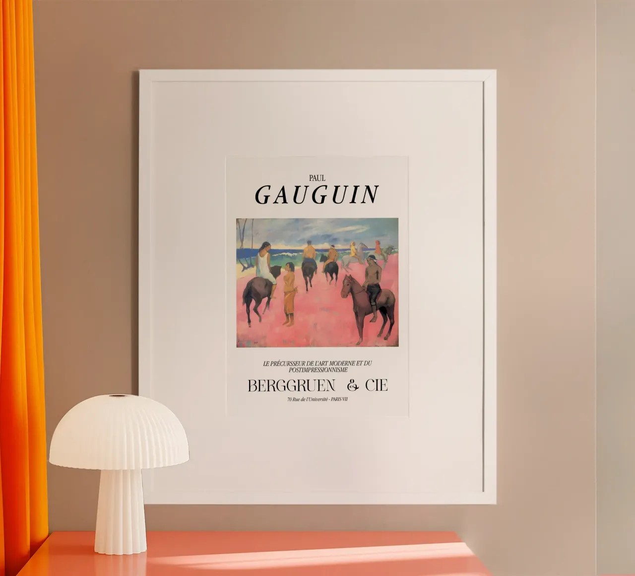 Paul Gauguin cavalieri sulla spiaggia Arte tropicale d'epoca poster da NorwesClub