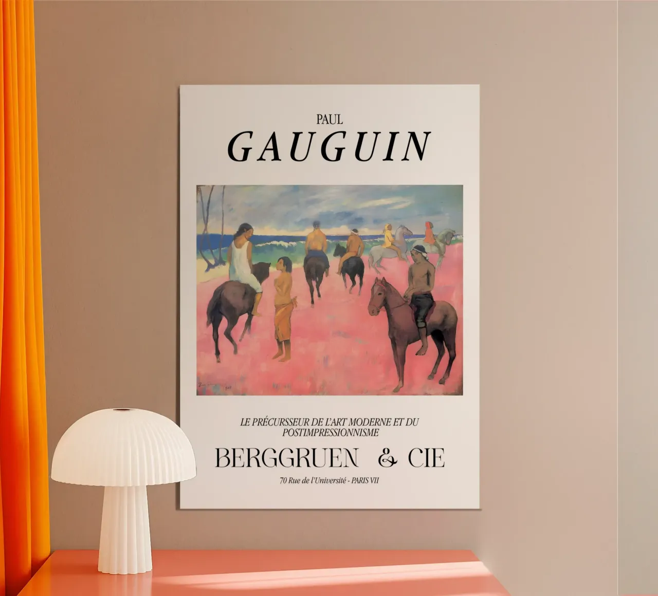 Paul Gauguin cavalieri sulla spiaggia Arte tropicale d'epoca poster da NorwesClub