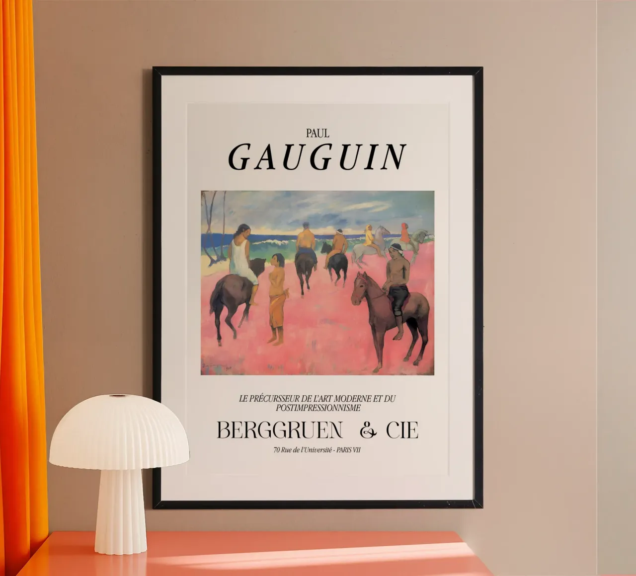 Paul Gauguin cavalieri sulla spiaggia Arte tropicale d'epoca poster da NorwesClub