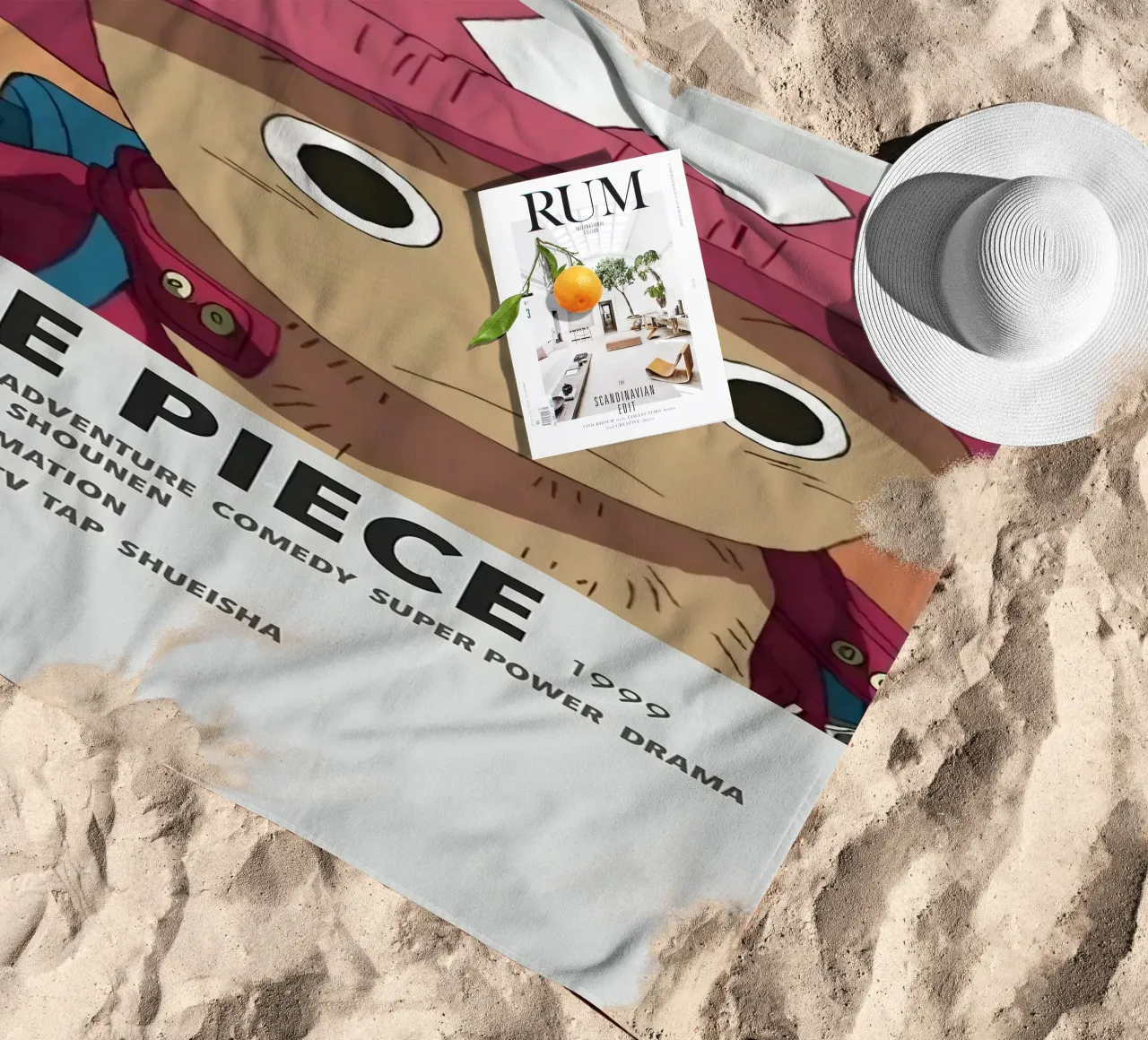 ONE PIECE  1999 beach towel by Totoya