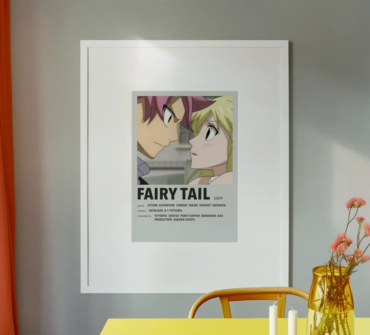 FAIRY TAIL  2009 poster con telaio in alluminio da Totoya