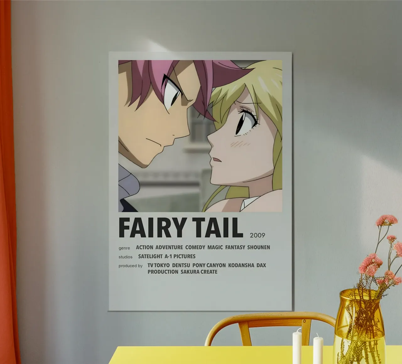 FAIRY TAIL  2009 poster con telaio in alluminio da Totoya