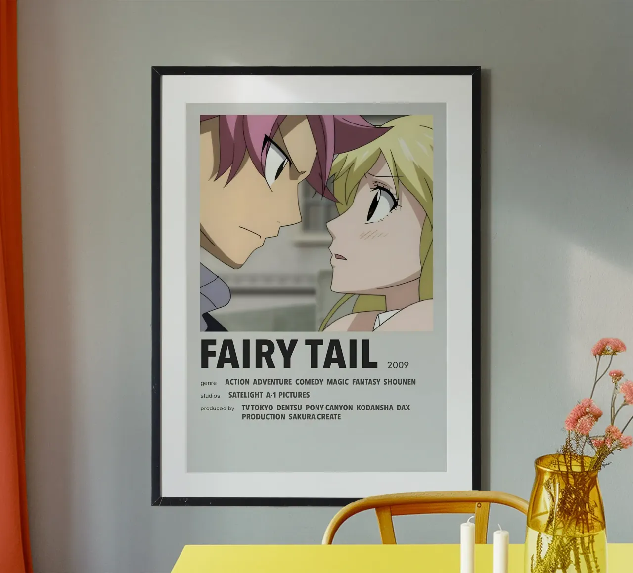 FAIRY TAIL  2009 poster con telaio in alluminio da Totoya