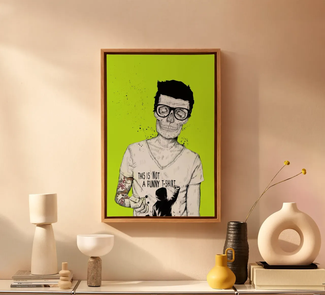 Hipsters not dead tela con Cornice a cassetta da Balazs Solti