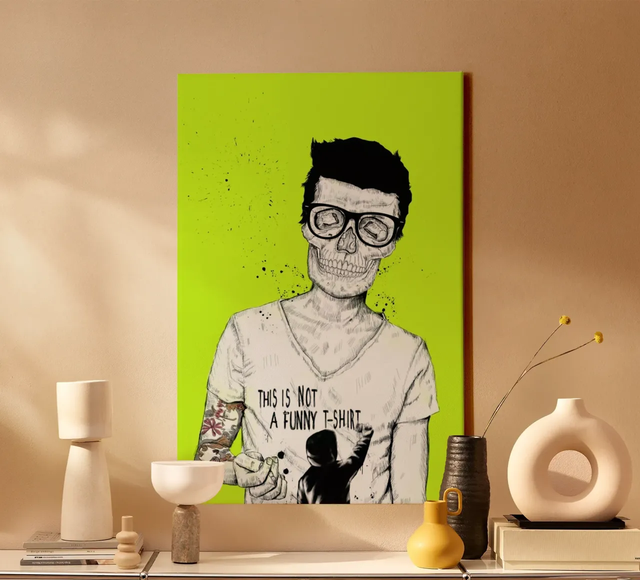 Hipsters not dead tela con Cornice a cassetta da Balazs Solti