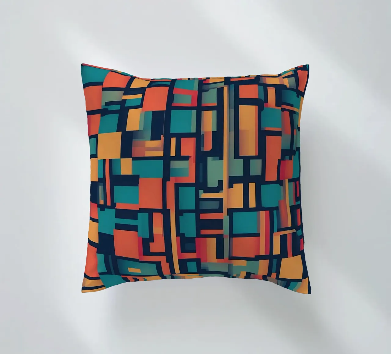 Paths | Geometric Abstract Art cuscino da Pantheon Studio