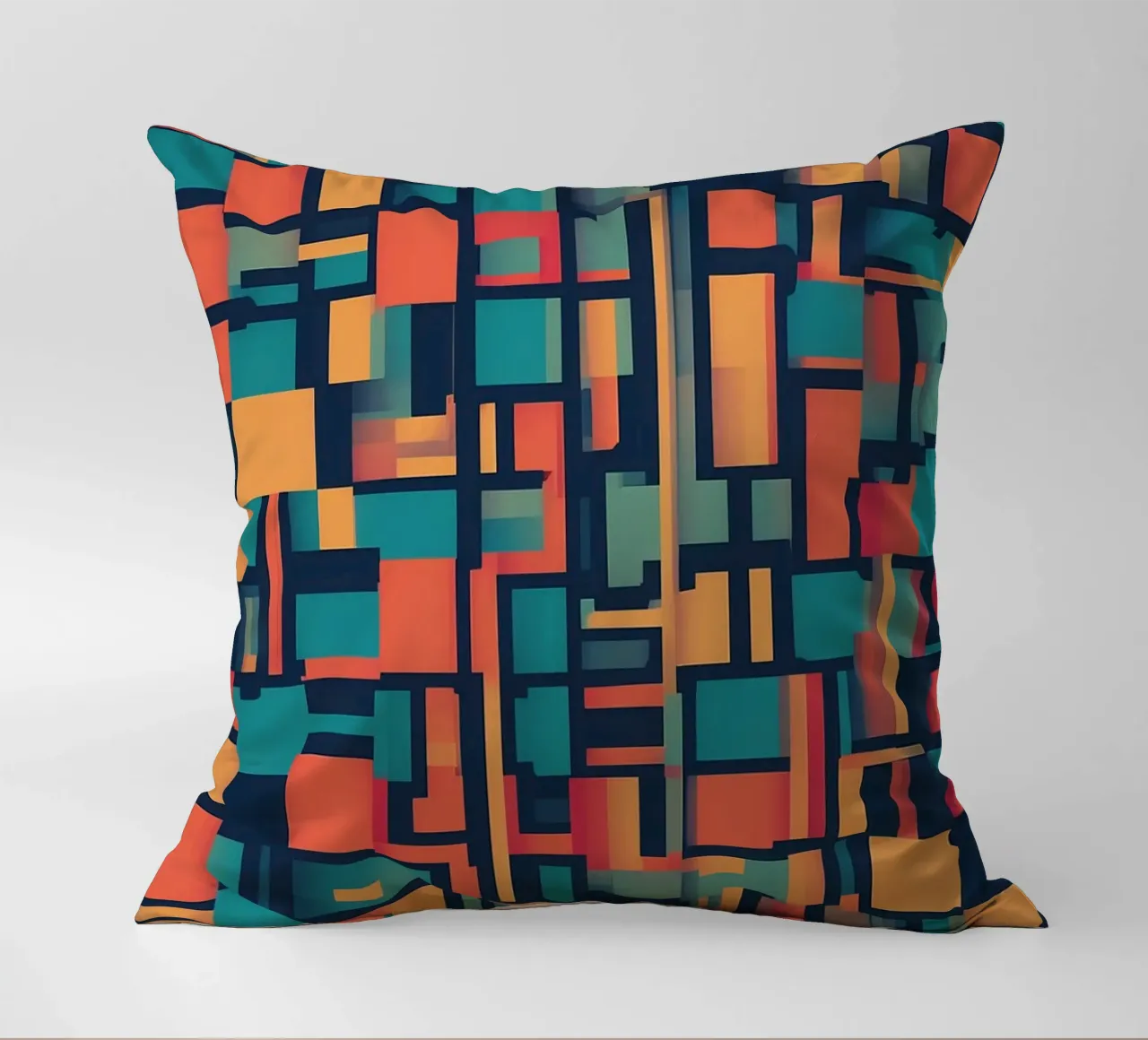 Paths | Geometric Abstract Art cuscino da Pantheon Studio