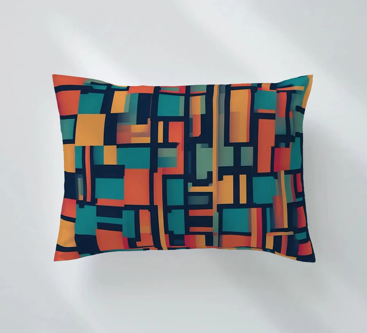 Paths | Geometric Abstract Art cuscino da Pantheon Studio