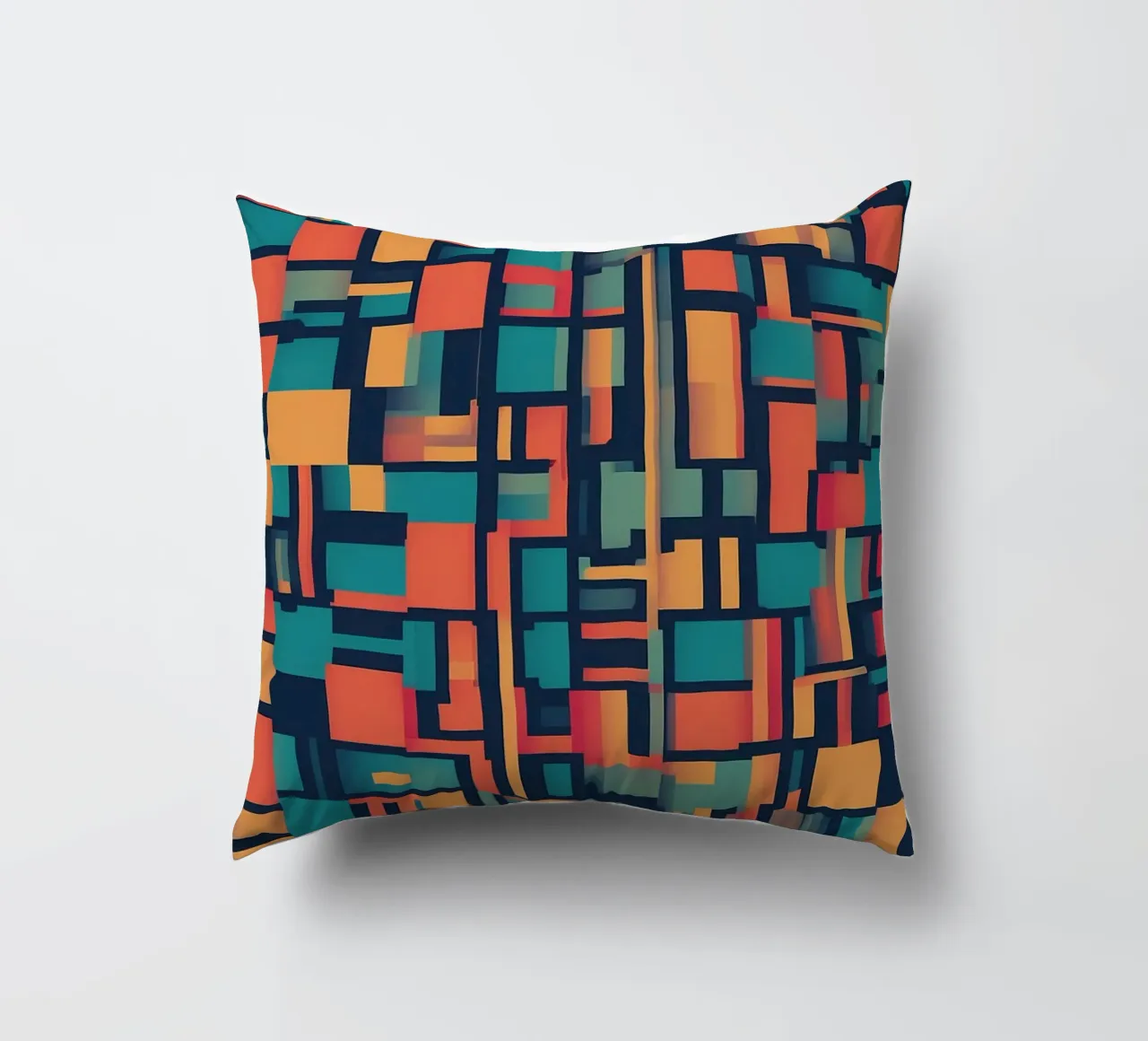 Paths | Geometric Abstract Art cuscino da Pantheon Studio