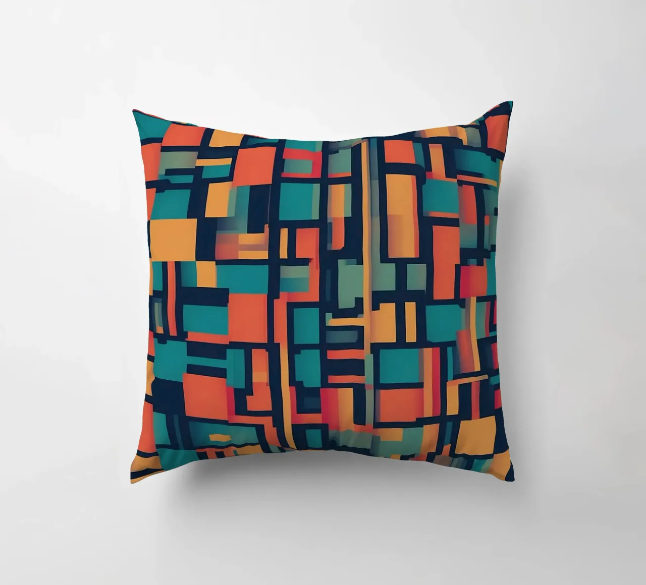 Paths | Geometric Abstract Art cuscino da Pantheon Studio