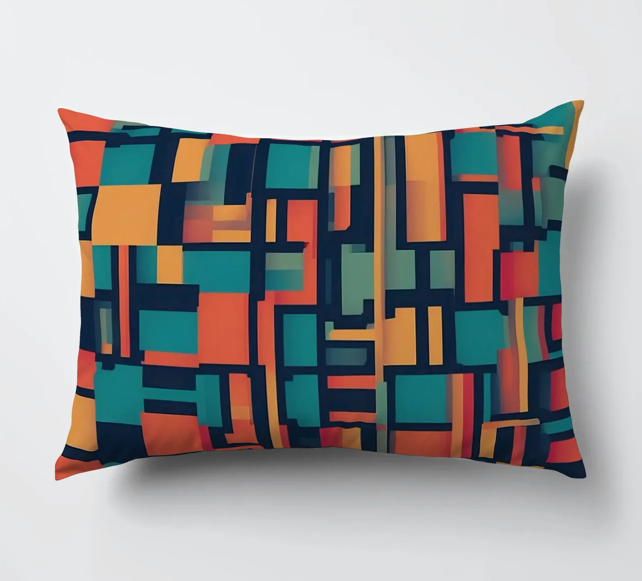 Paths | Geometric Abstract Art cuscino da Pantheon Studio