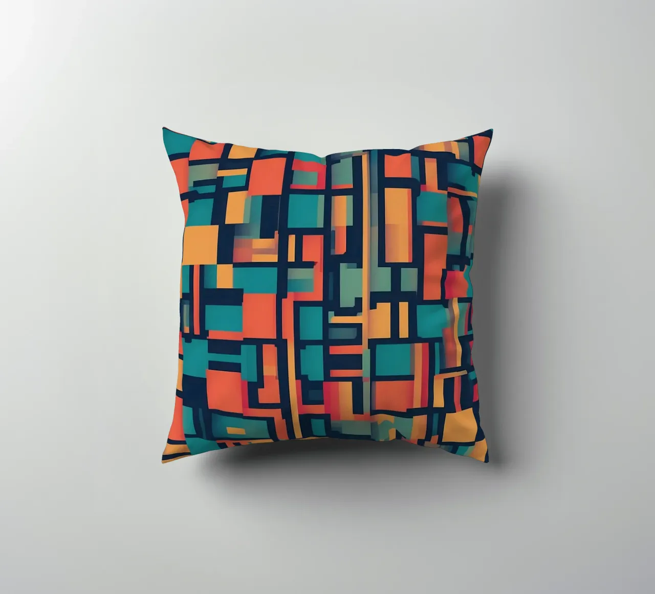 Paths | Geometric Abstract Art cuscino da Pantheon Studio