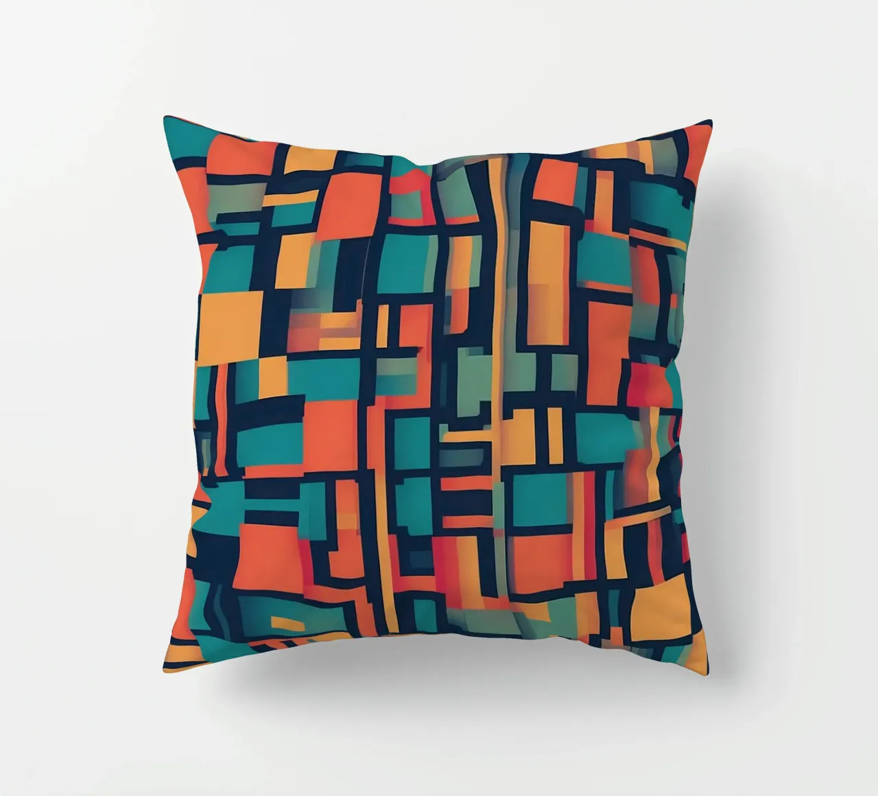 Paths | Geometric Abstract Art cuscino da Pantheon Studio