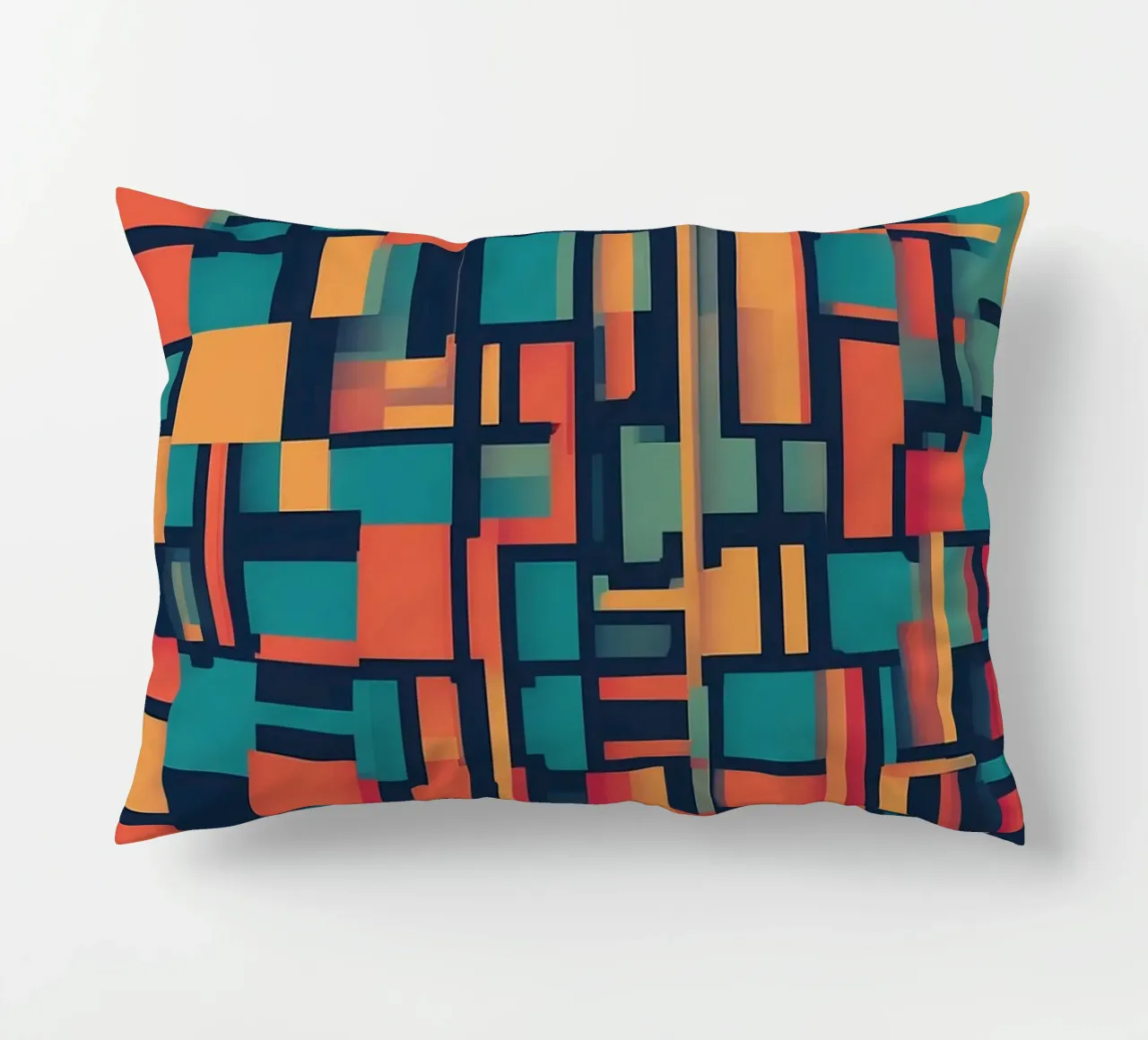 Paths | Geometric Abstract Art cuscino da Pantheon Studio