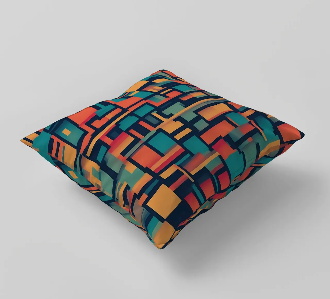 Paths | Geometric Abstract Art cuscino da Pantheon Studio