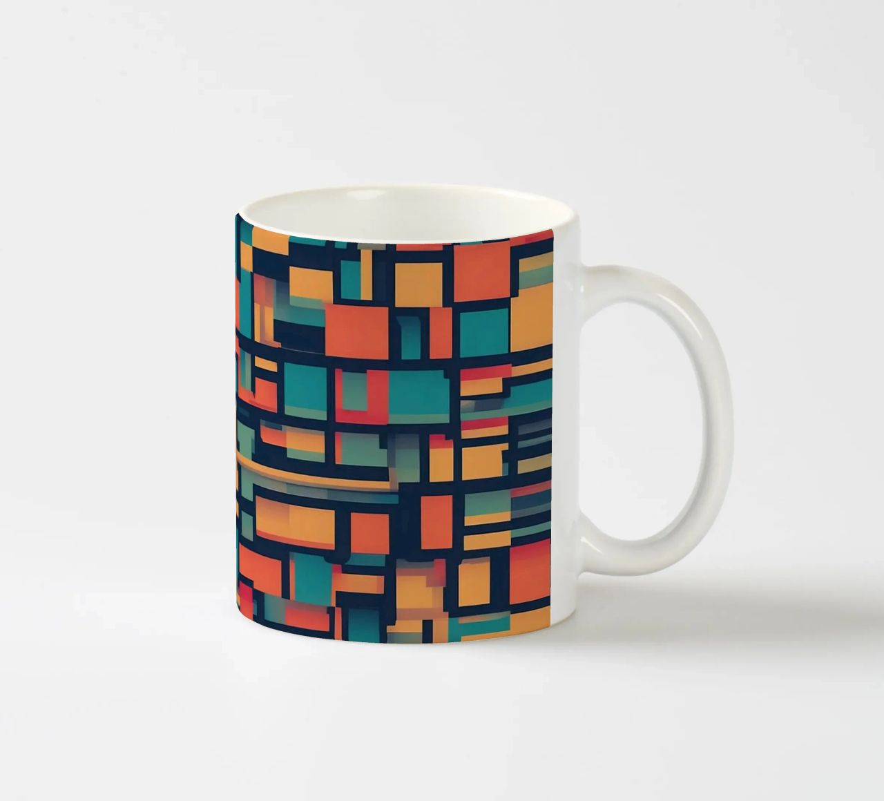 Paths | Geometric Abstract Art tazza in ceramica da Pantheon Studio