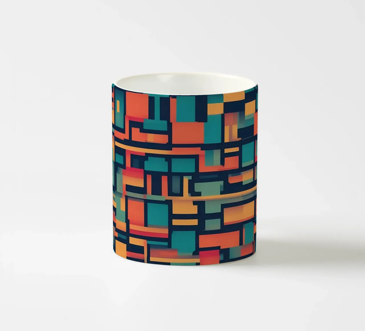 Paths | Geometric Abstract Art keramische mok van Pantheon Studio