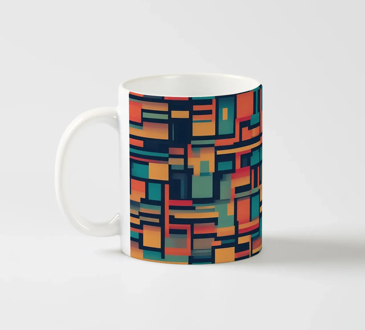 Paths | Geometric Abstract Art keramische mok van Pantheon Studio