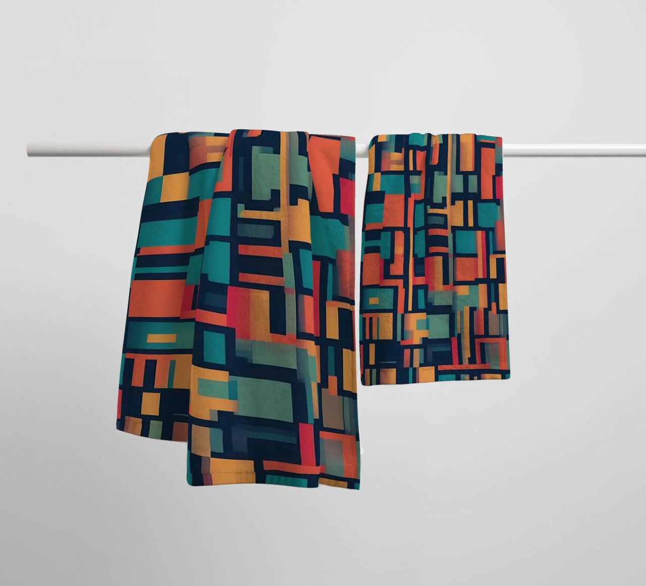 Paths | Geometric Abstract Art asciugamano da bagno da Pantheon Studio