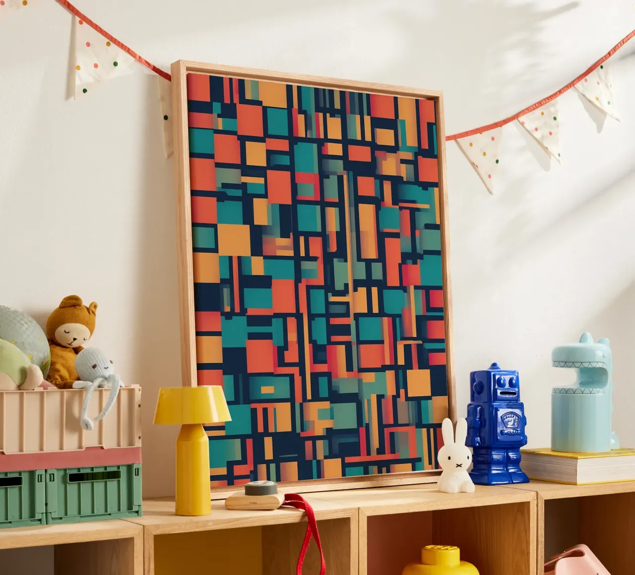 Paths | Geometric Abstract Art tela da Pantheon Studio