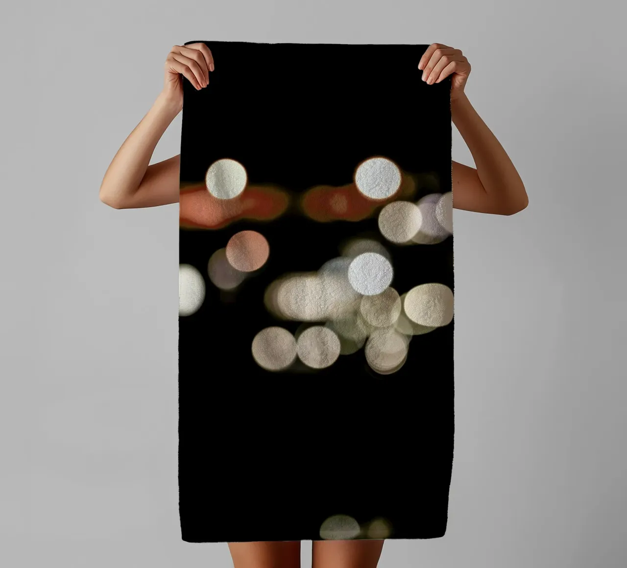 Dancing Lights badhanddoek van Shot By Clint