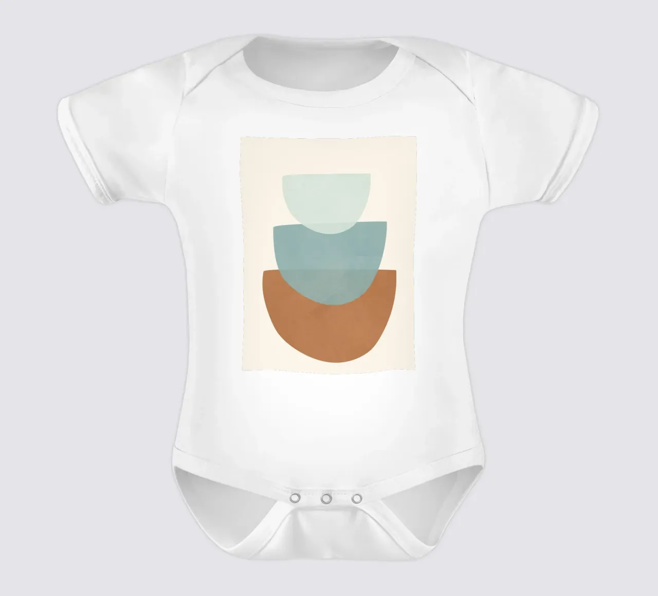 Azzurro Shapes No.1 body neonato maniche corte da cityart