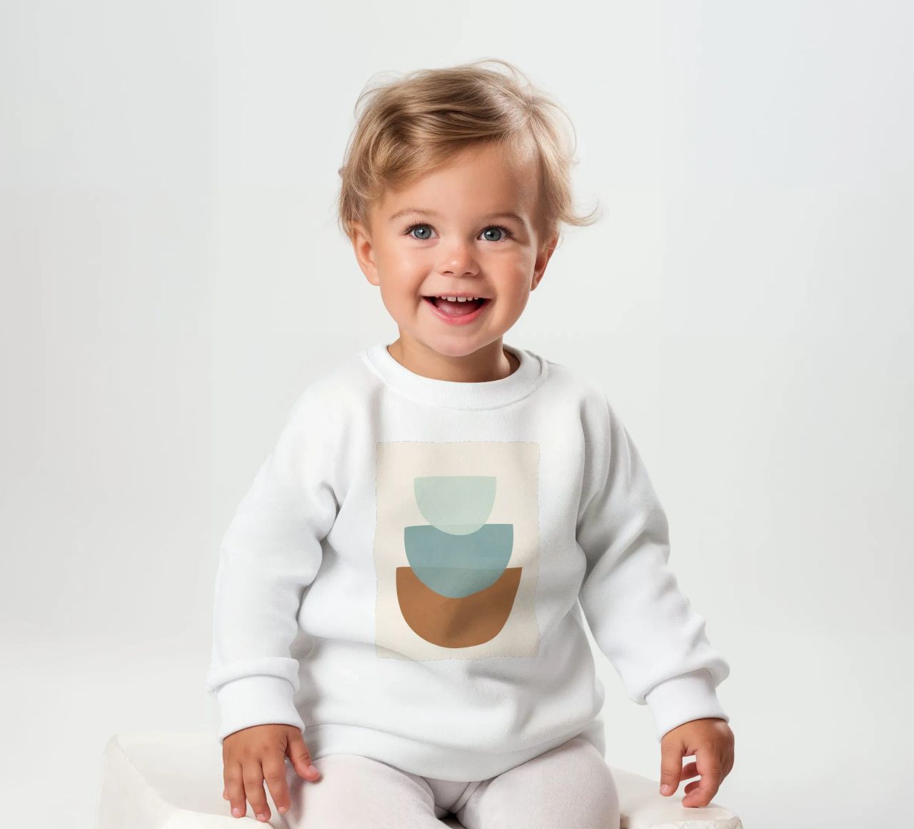 Azzurro Shapes No.1 felpa neonato da cityart