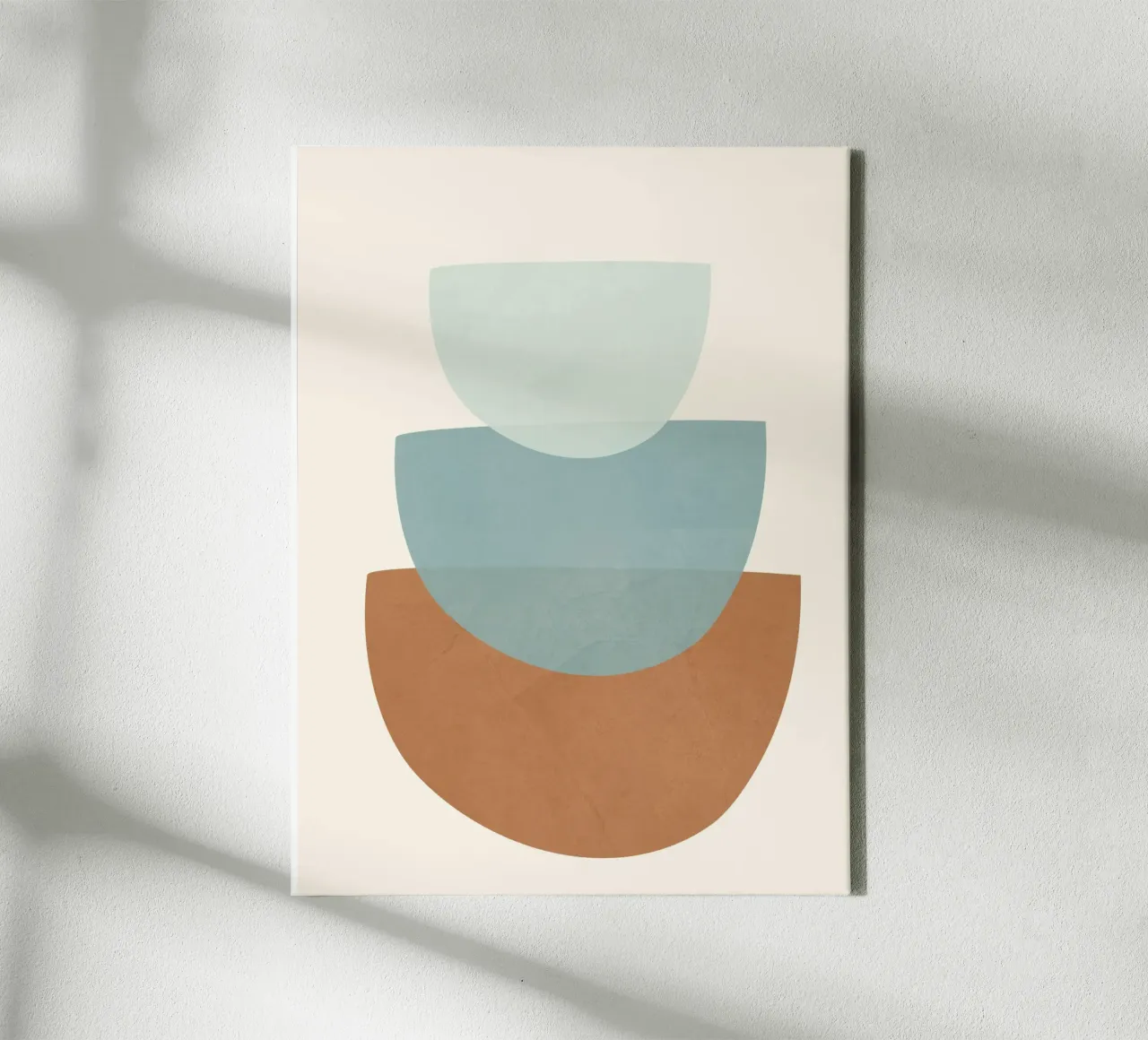 Azzurro Shapes No.1 tela con Cornice a cassetta da cityart