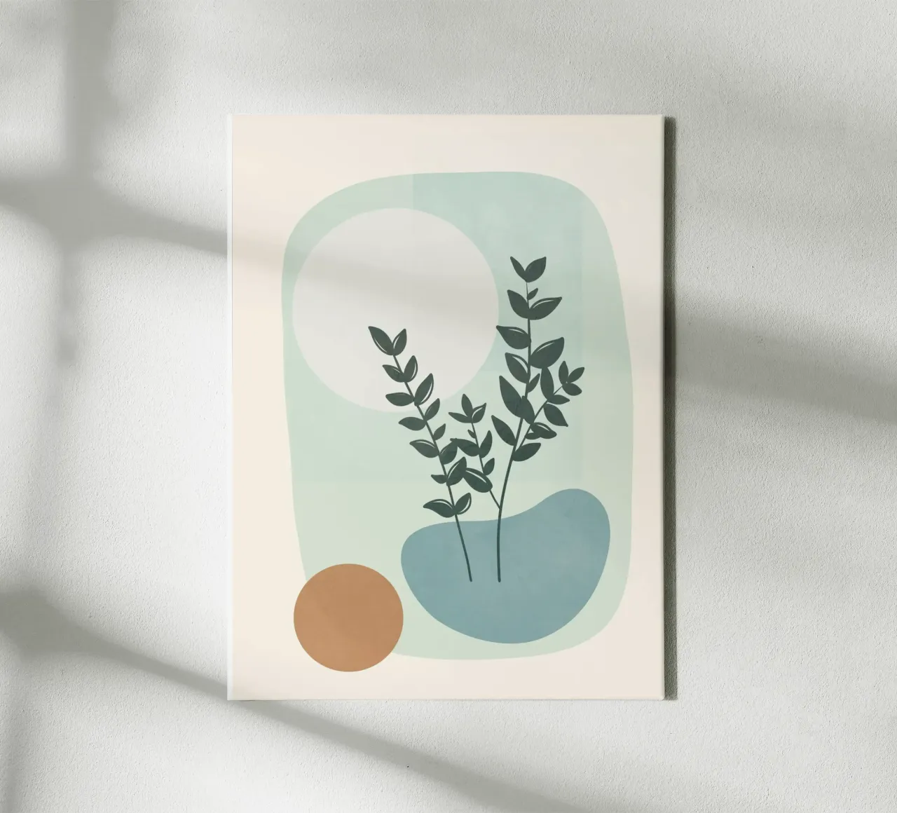 Azzurro Shapes No.2 tela con Cornice a cassetta da cityart