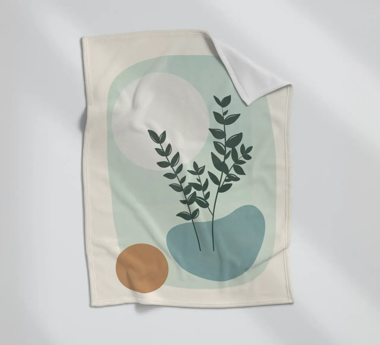 Azzurro Shapes No.2 coperta in pile da cityart