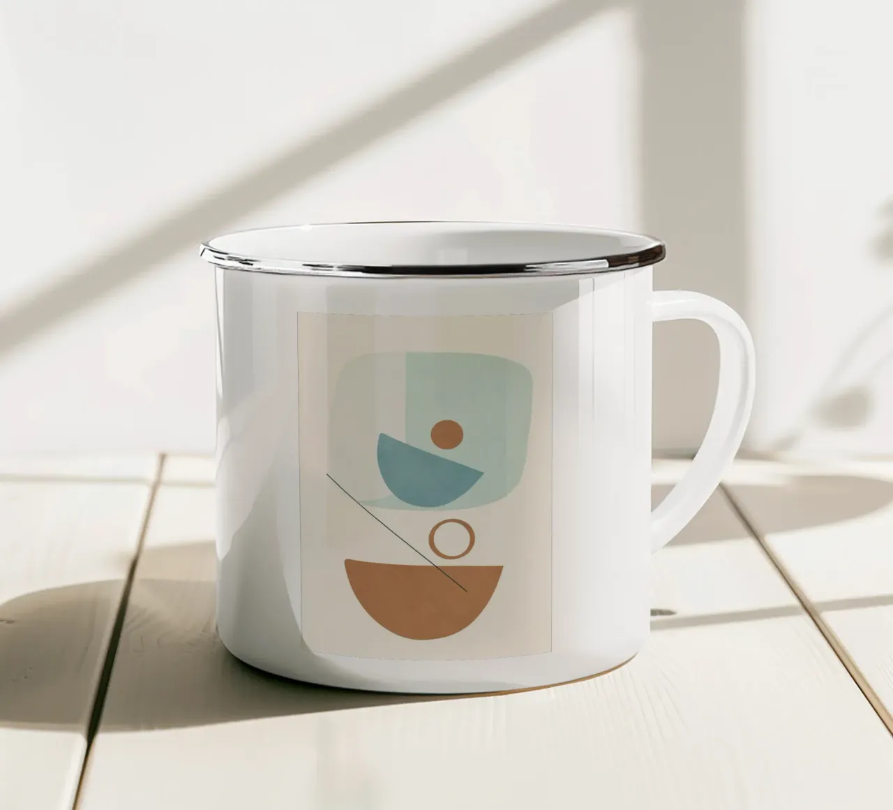 Azzurro Shapes No.3 tazza in smalto da cityart