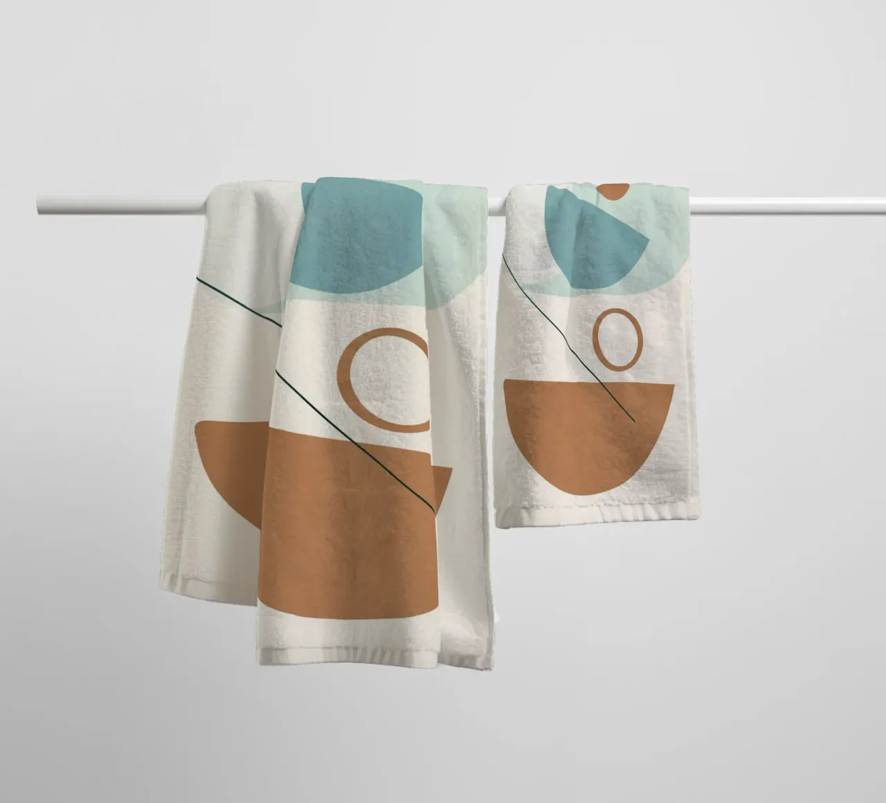 Azzurro Shapes No.3 asciugamano da bagno da cityart