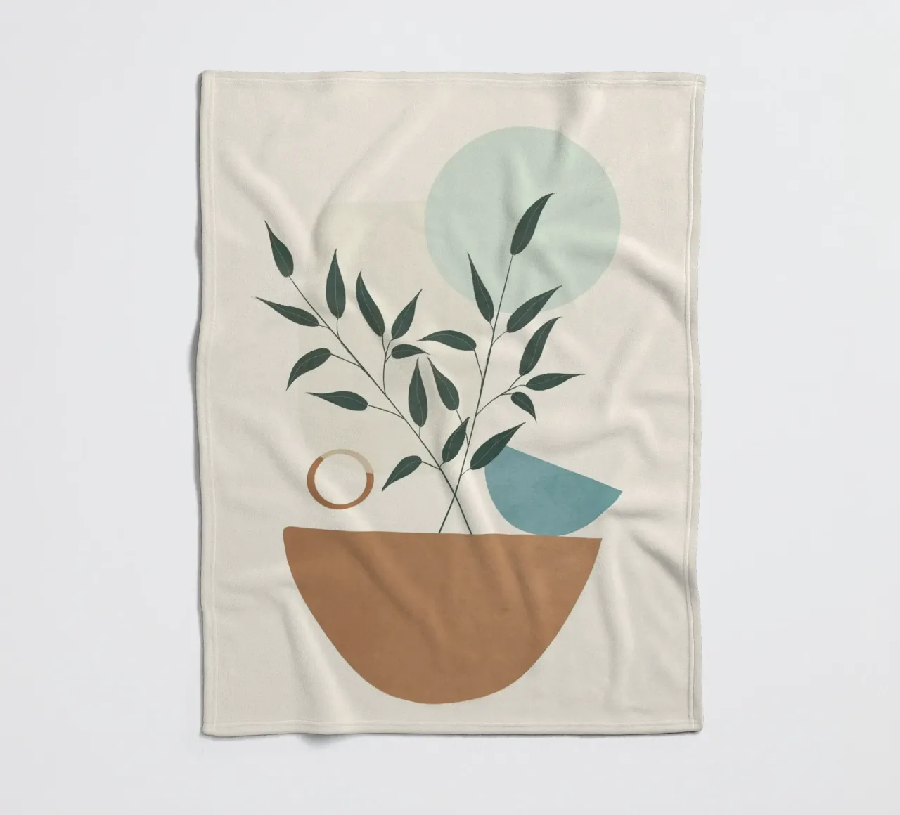 Azzurro Shapes No.4 coperta in pile da cityart