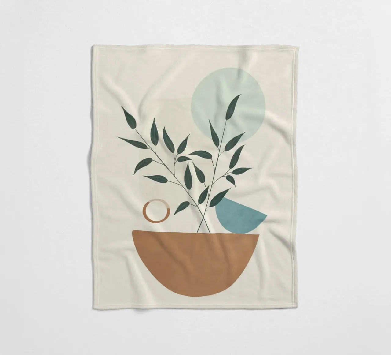 Azzurro Shapes No.4 coperta in pile da cityart
