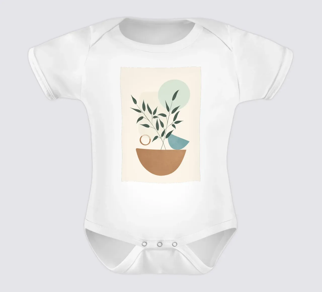 Azzurro Shapes No.4 body neonato maniche corte da cityart