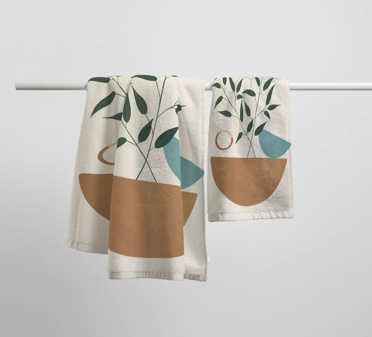 Azzurro Shapes No.4 asciugamano da bagno da cityart