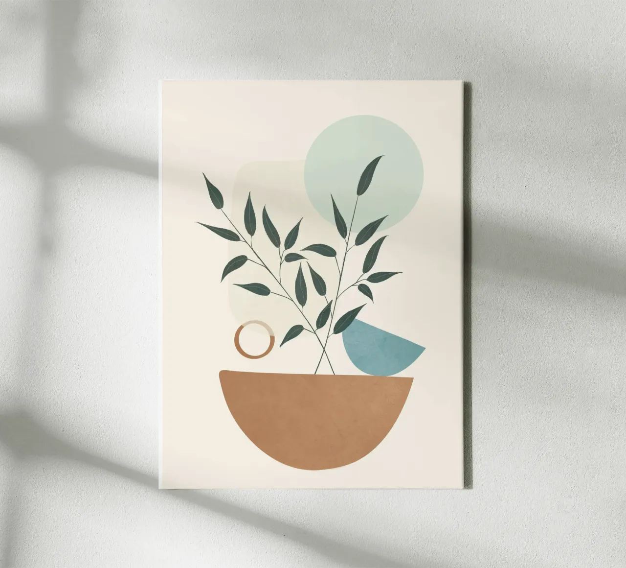 Azzurro Shapes No.4 tela con Cornice a cassetta da cityart