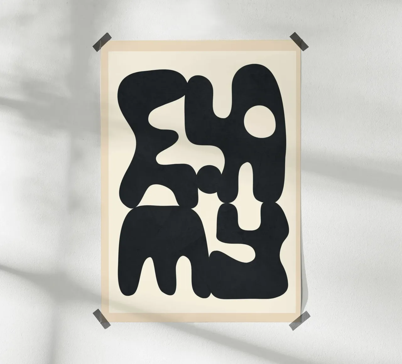 Modern Abstract Art 88 poster con telaio in legno da cityart