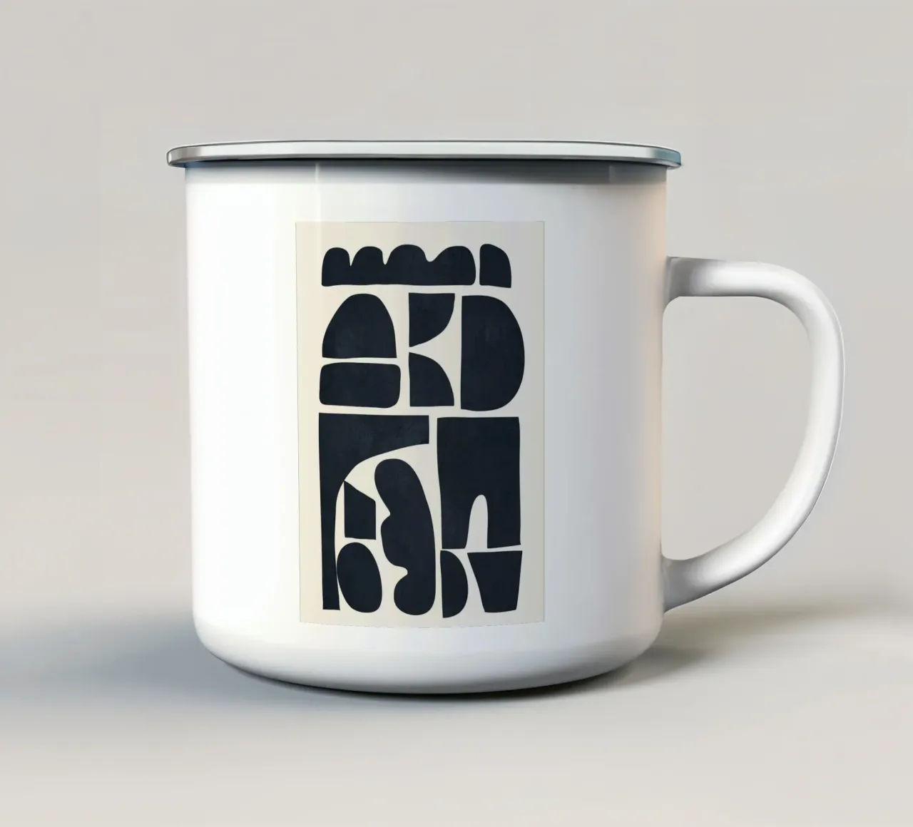 Modern Abstract Shapes 28 tazza in smalto da cityart