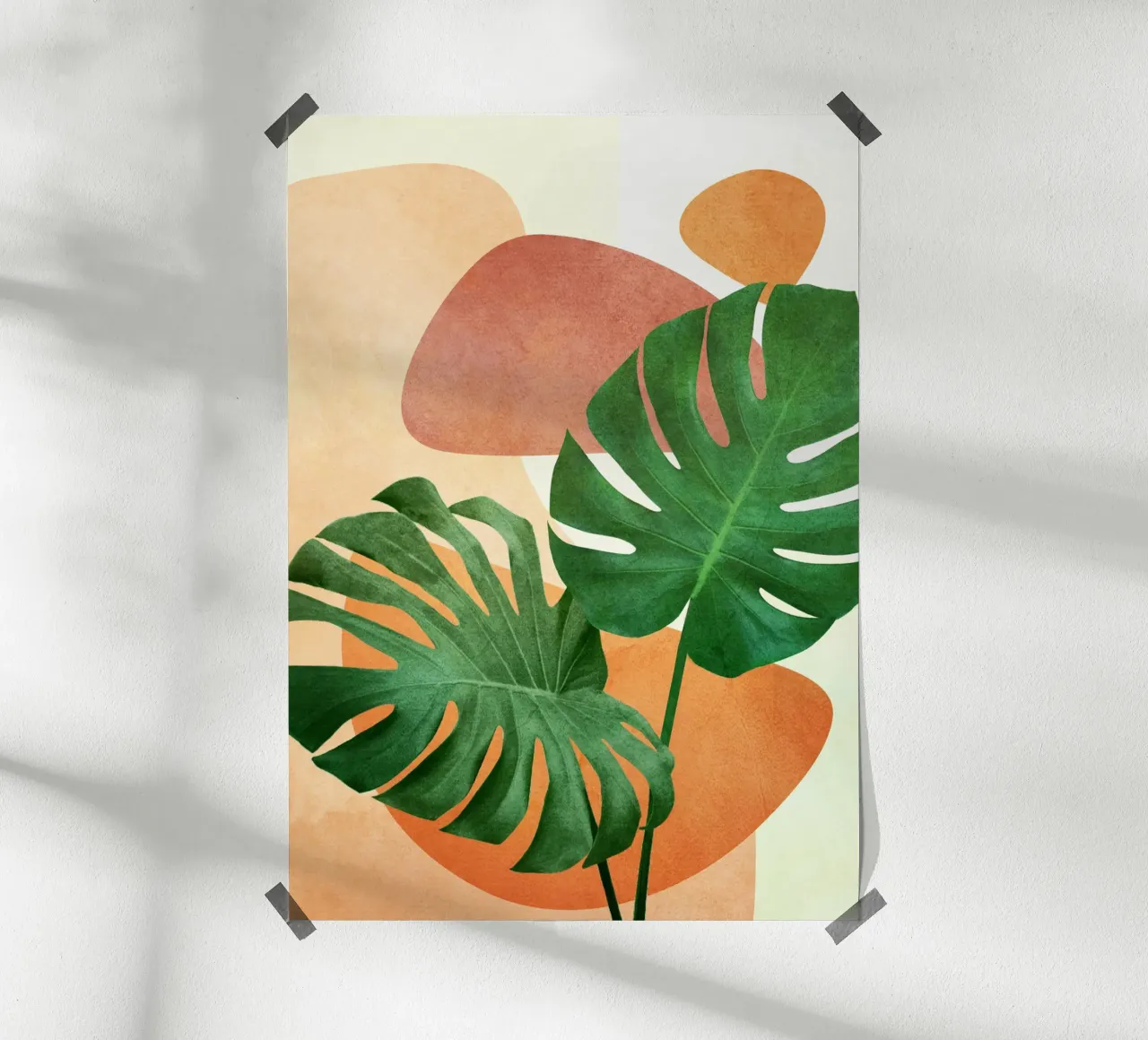 Monstera Leaves poster by Flow Line