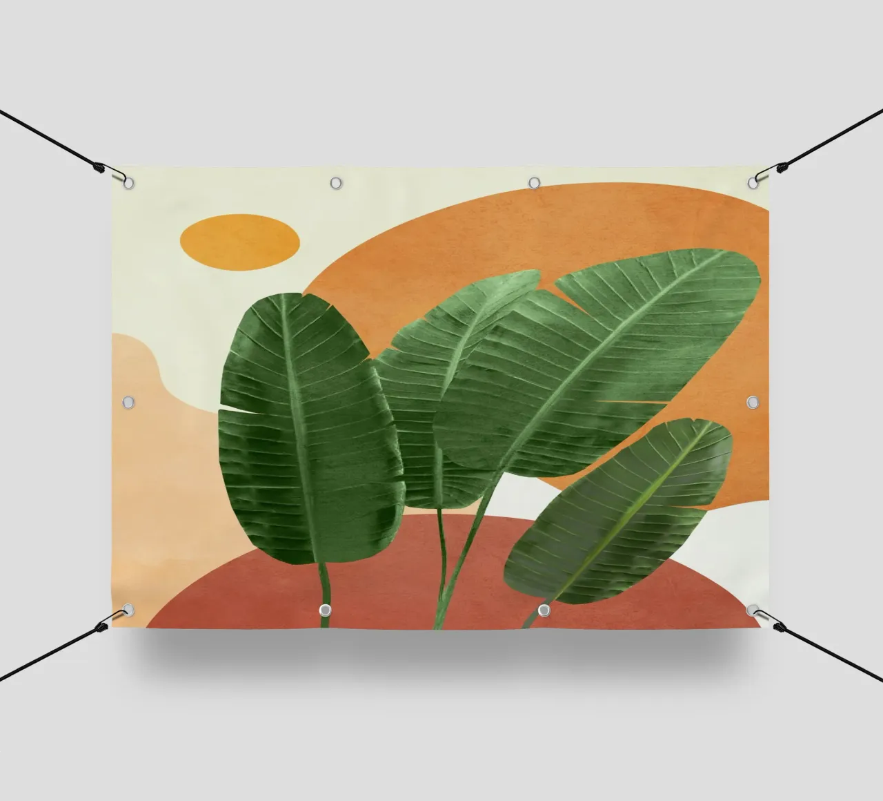 Banana Leaves telo in pvc da Flow Line