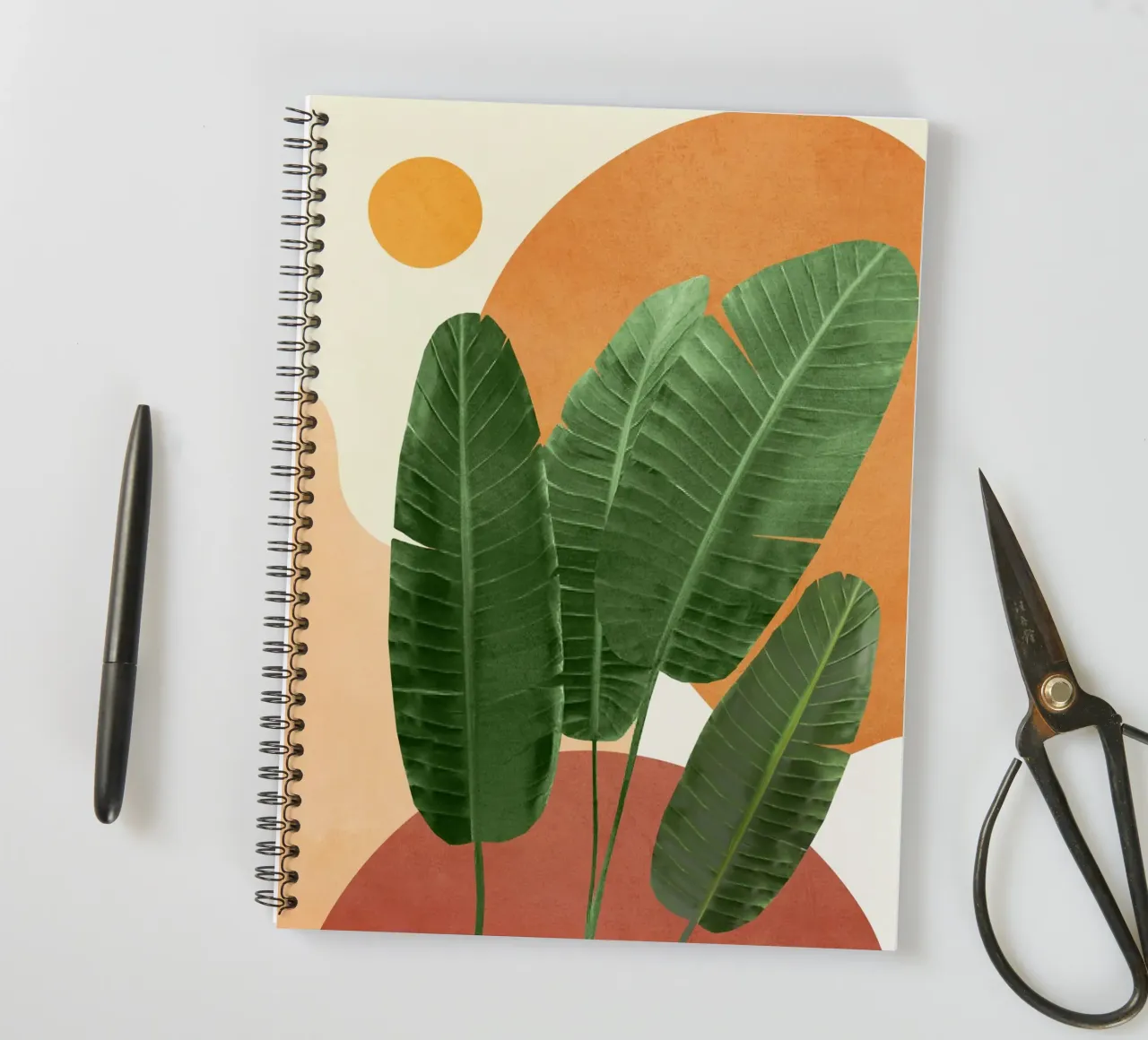 Banana Leaves spiral notebook by Flow Line