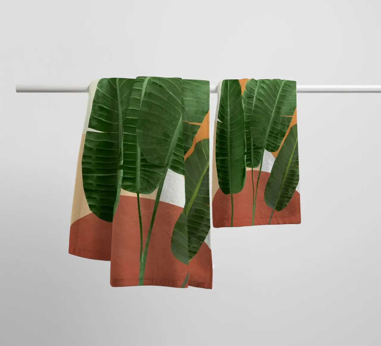 Banana Leaves towel by Flow Line