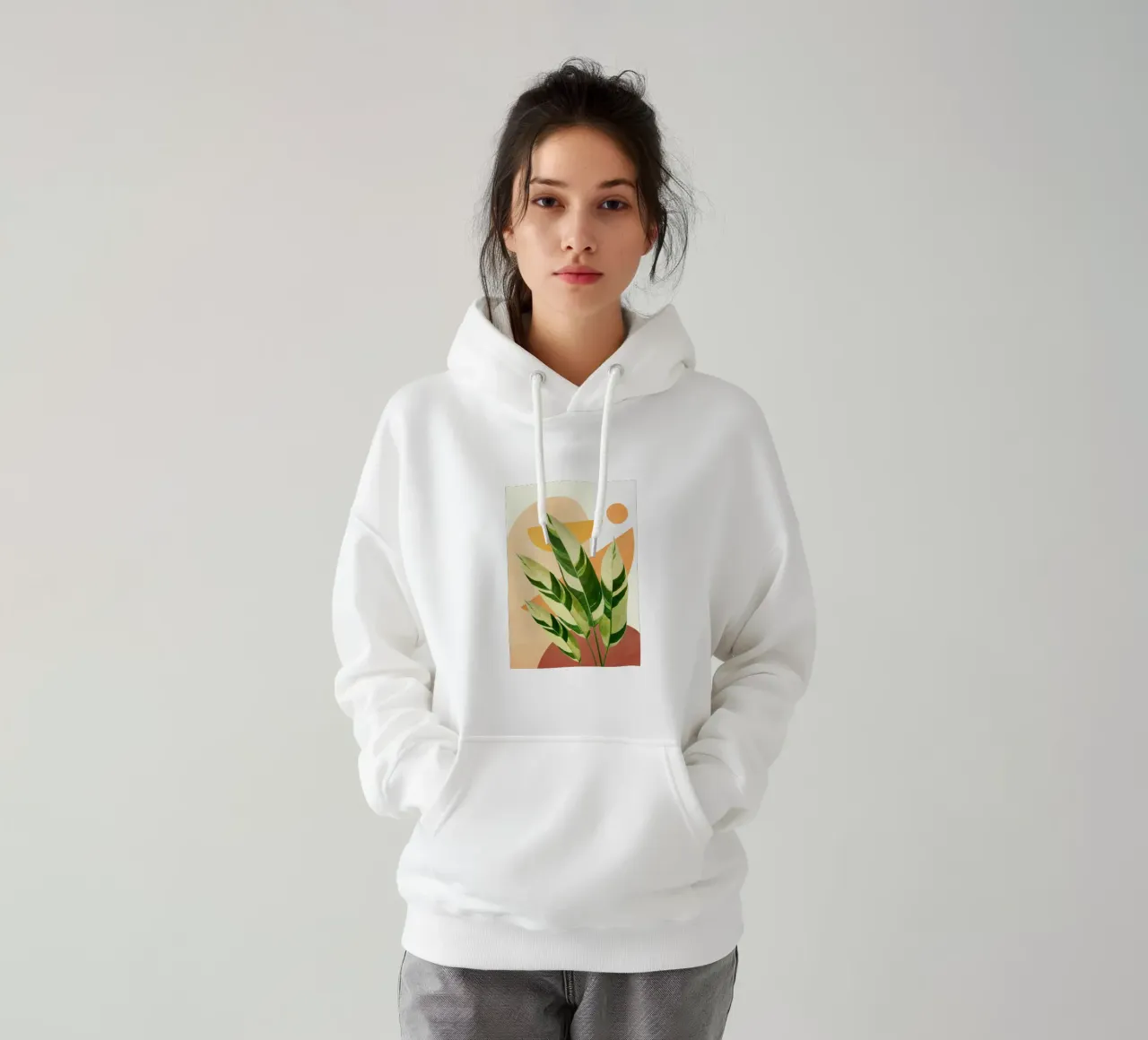 Summer Banana Leaves felpa con cappuccio da Flow Line