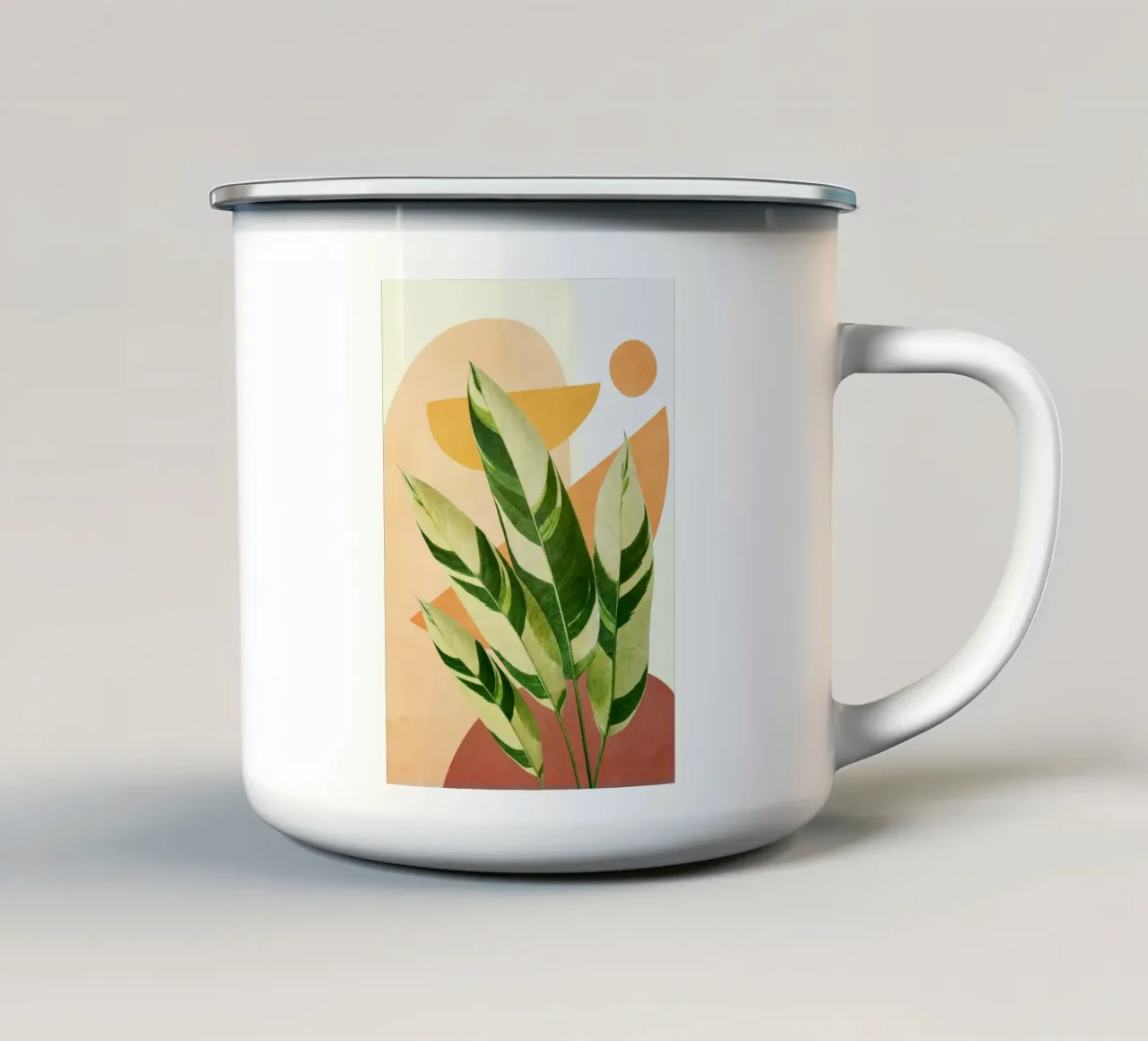 Summer Banana Leaves tazza in smalto da Flow Line